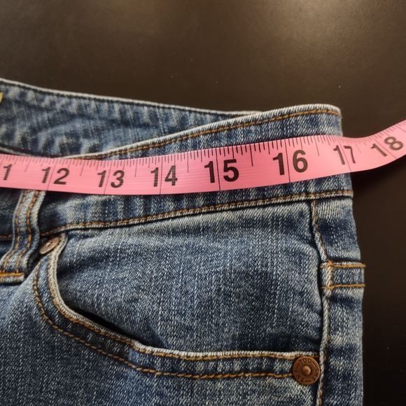 Women's Blue Jeans with Patterned Cuffs - Picture 5 of 8